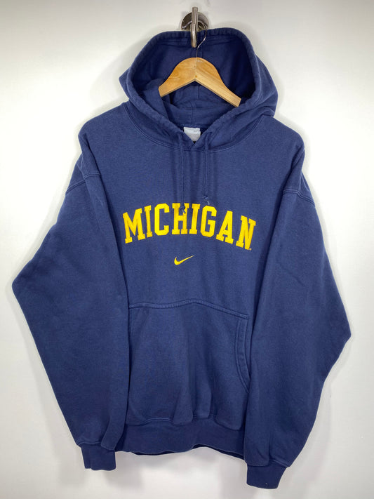 00’ NIKE MICHIGAN Size XL Vintage Hoodie Sweat-Shirt / 5259