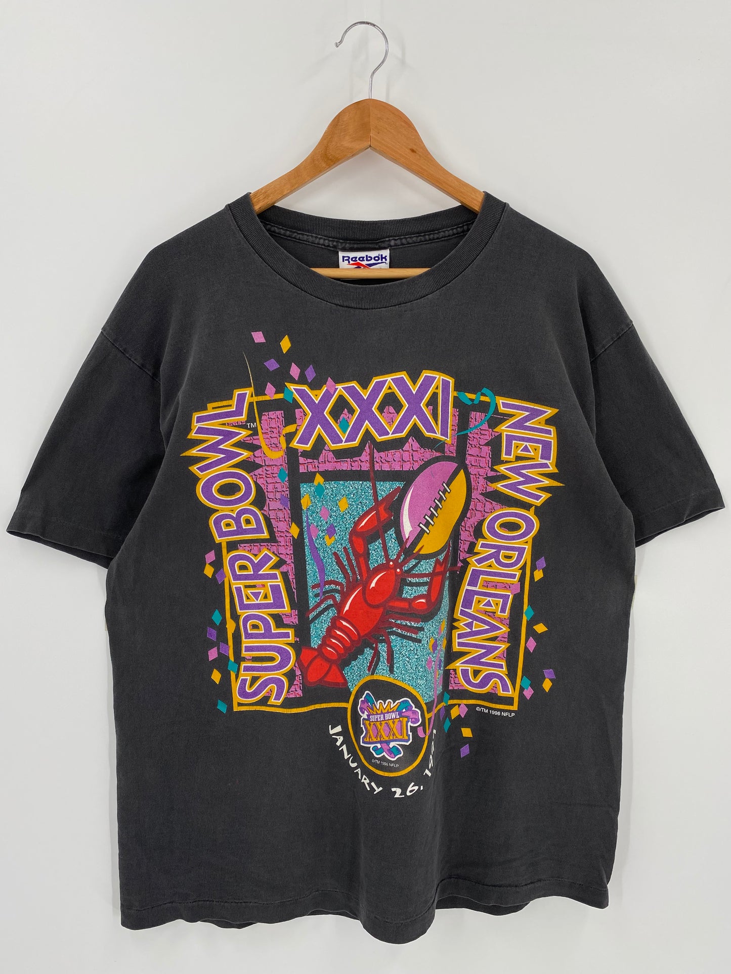 1997' REEBOK SUPER BOWL SIZE L Vintage T- SHIRT / K1265