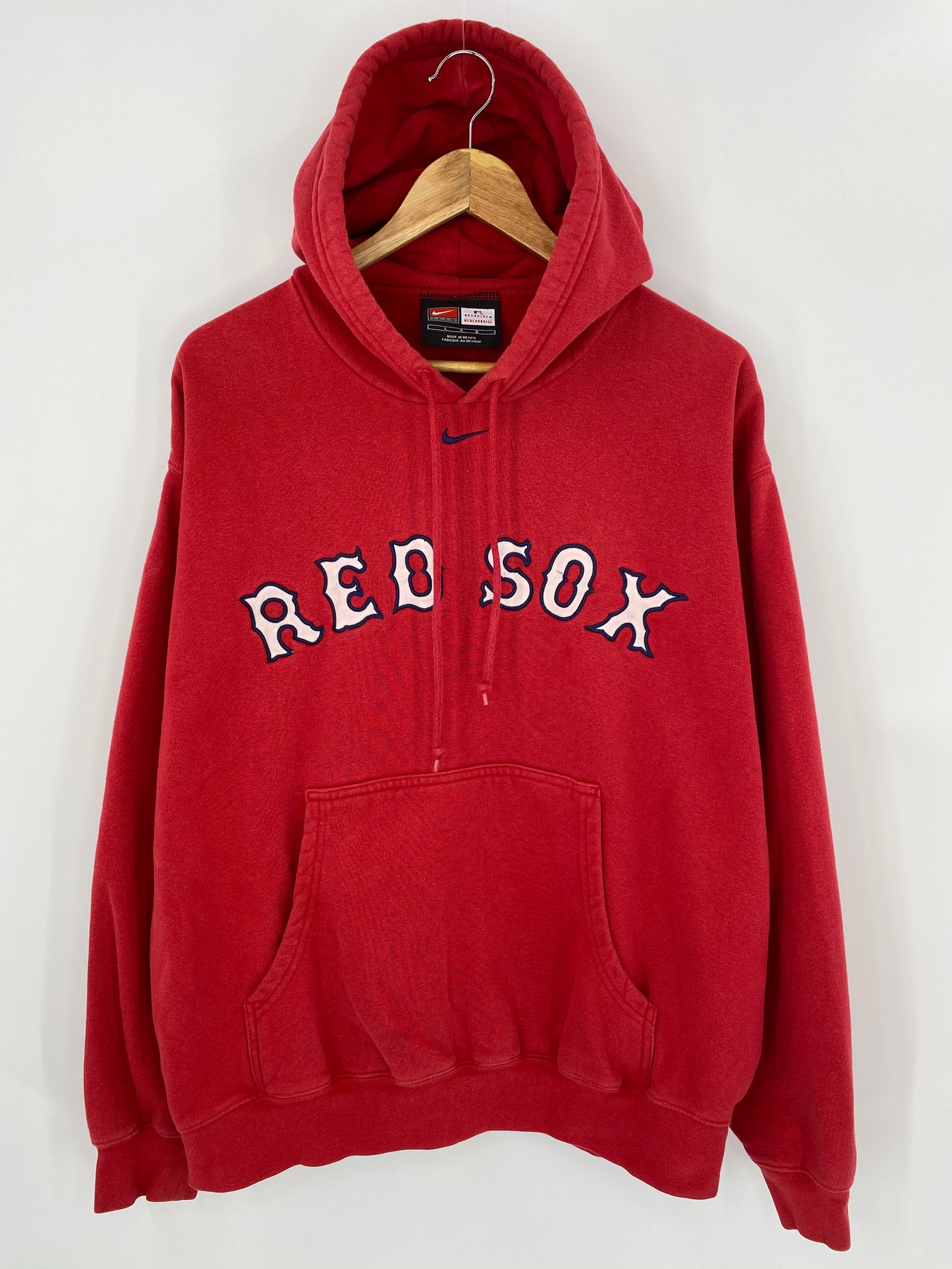 00’ NIKE RED SOXS Size L Vintage MLB Hoodie Sweat-Shirt / 7335