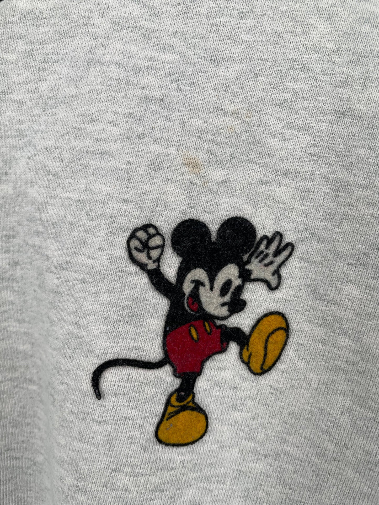 90’s DISNEY MICKEY Size XL Vintage Button Down Sweat-shirt / A5326