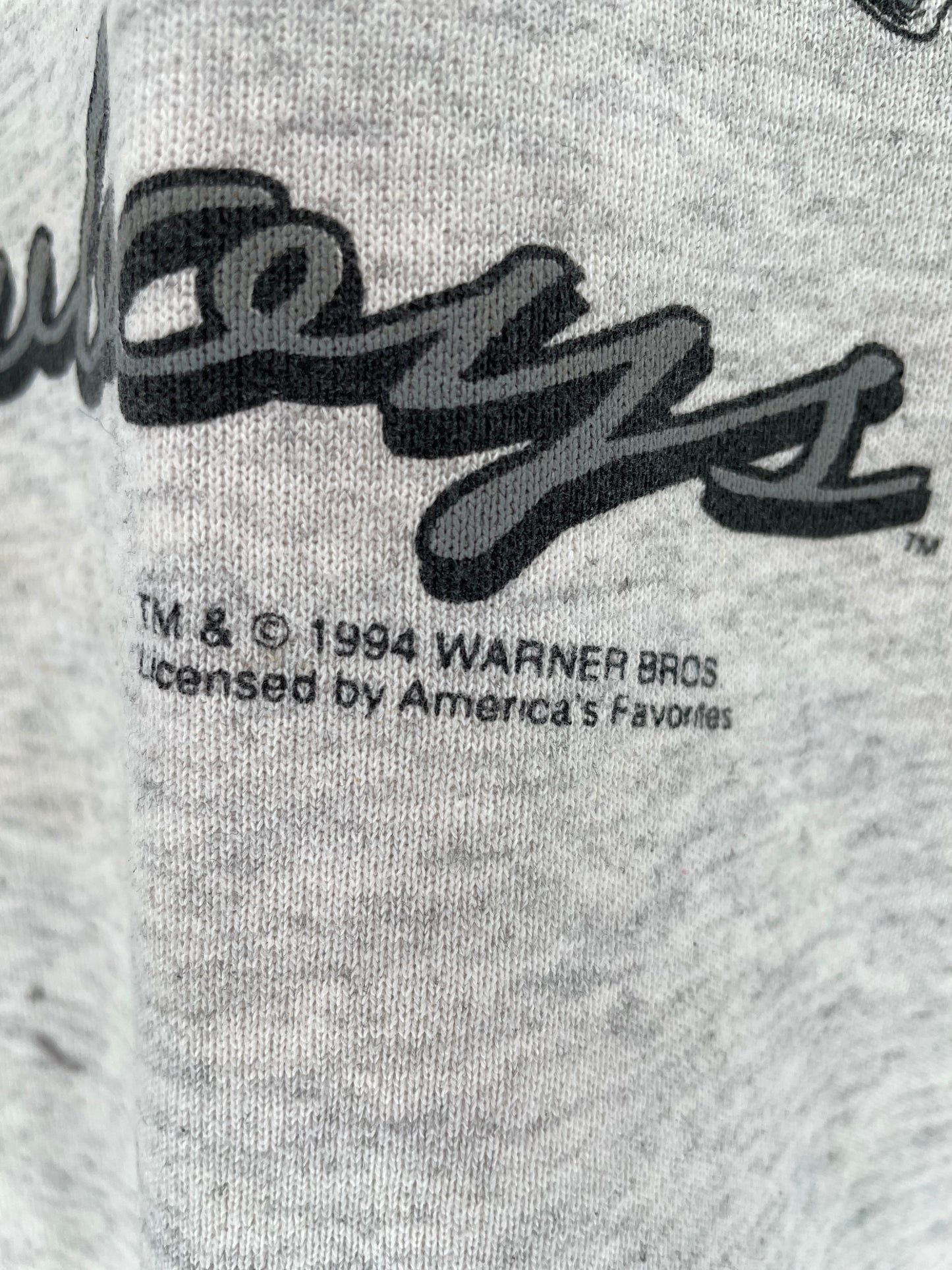 1994 LOONEY TUNES x COWBOYS MADE IN USA Size XL Vintage NFL Sweat-shirt / K359