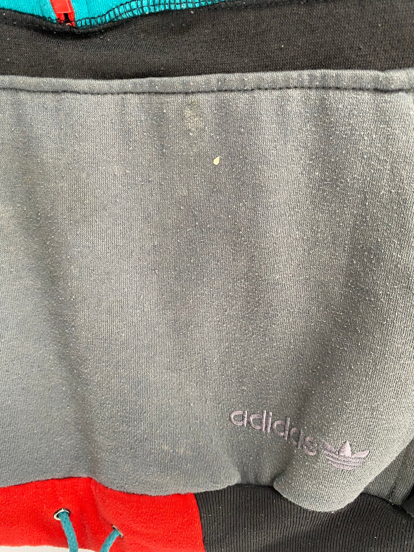 90’s ADIDAS Size No Tag(Approx.M) Vintage Half Zip Hoodie Sweat-shirt / A5827