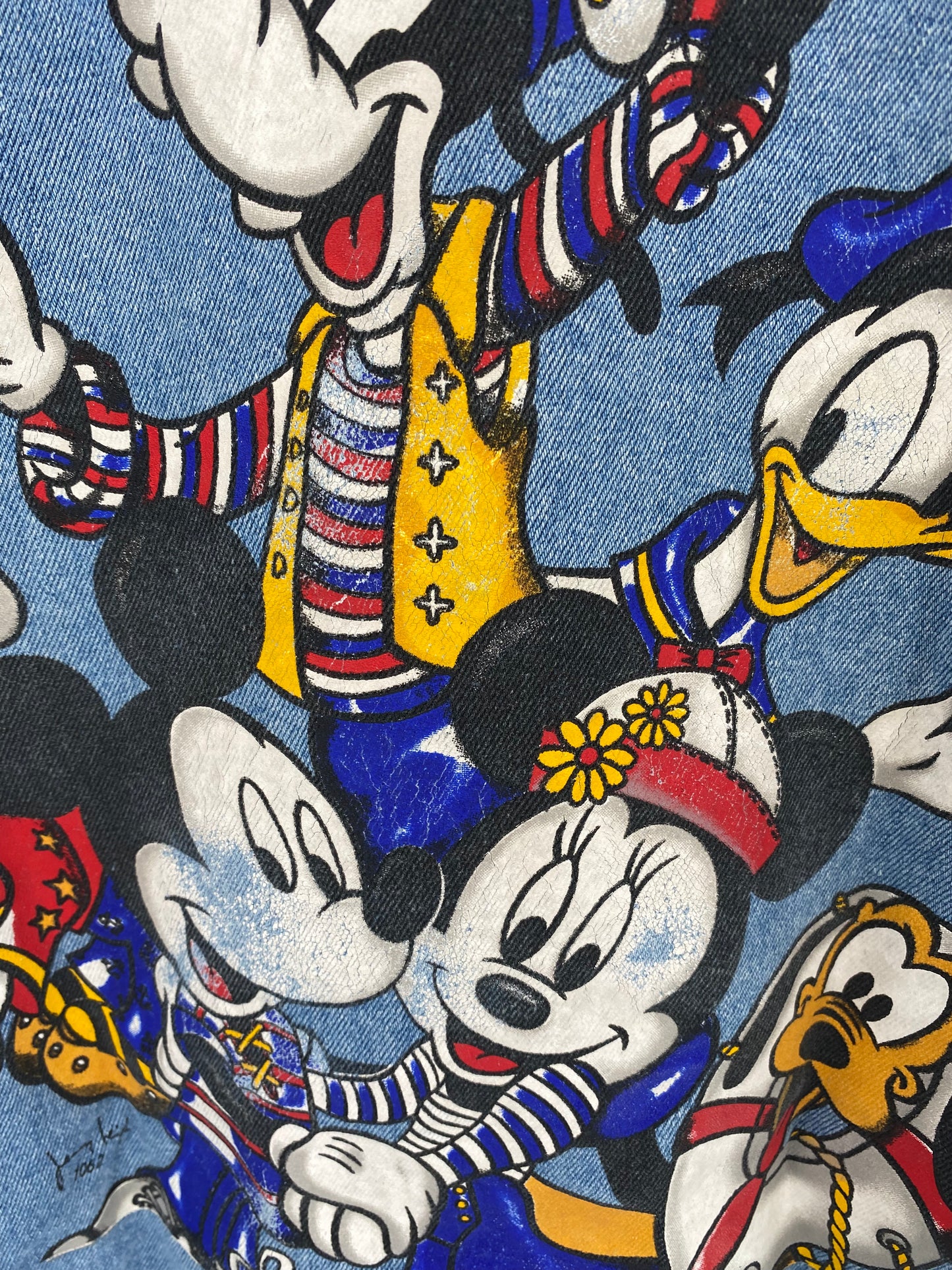 Vintage DISNEY MICKEY Size S Denim Jacket  / K4108