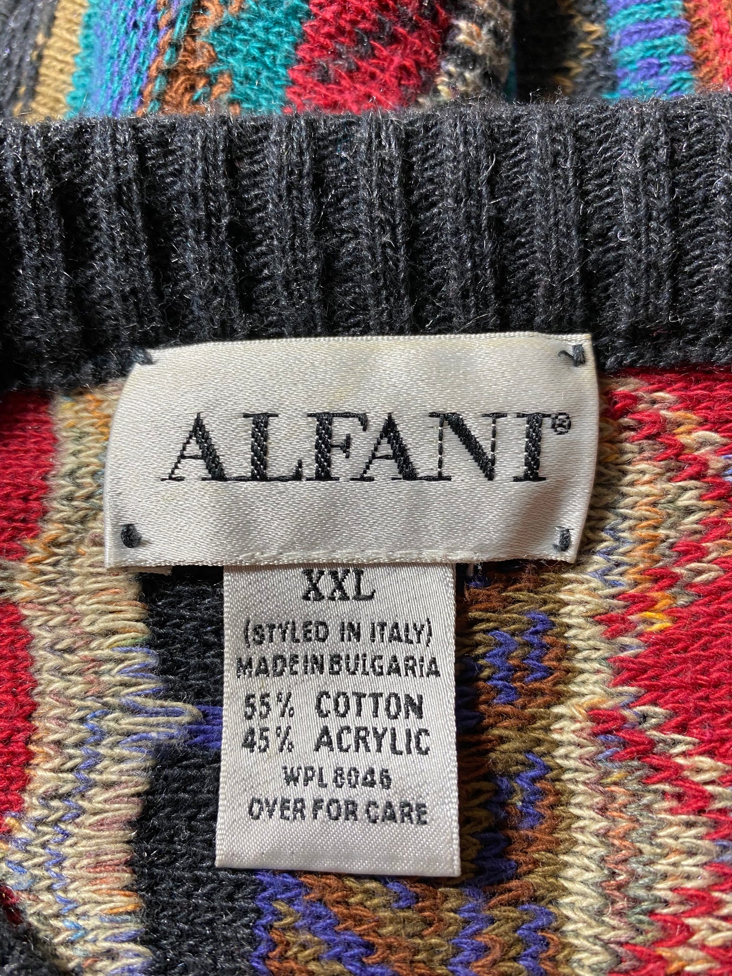 Vintage 3D COOGI- Style Size XXL Knit Sweater / K1517