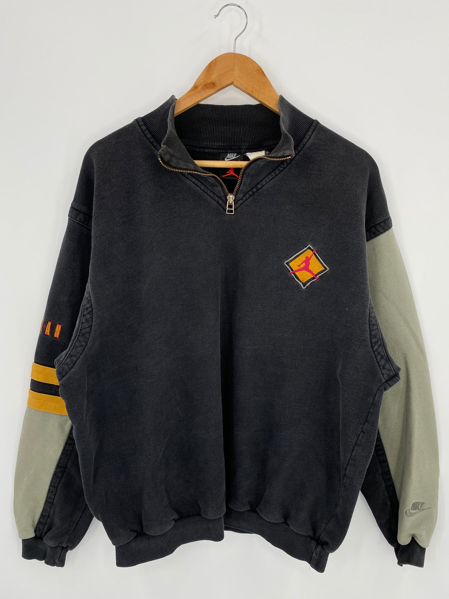 90’s NIKE AIR JORDAN Size L Half zip Sweat-Shirt / k1211