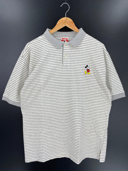 .90’s DISNEY MICKEY Made in USA Size L Vintage Polo-Shirt / E4937T