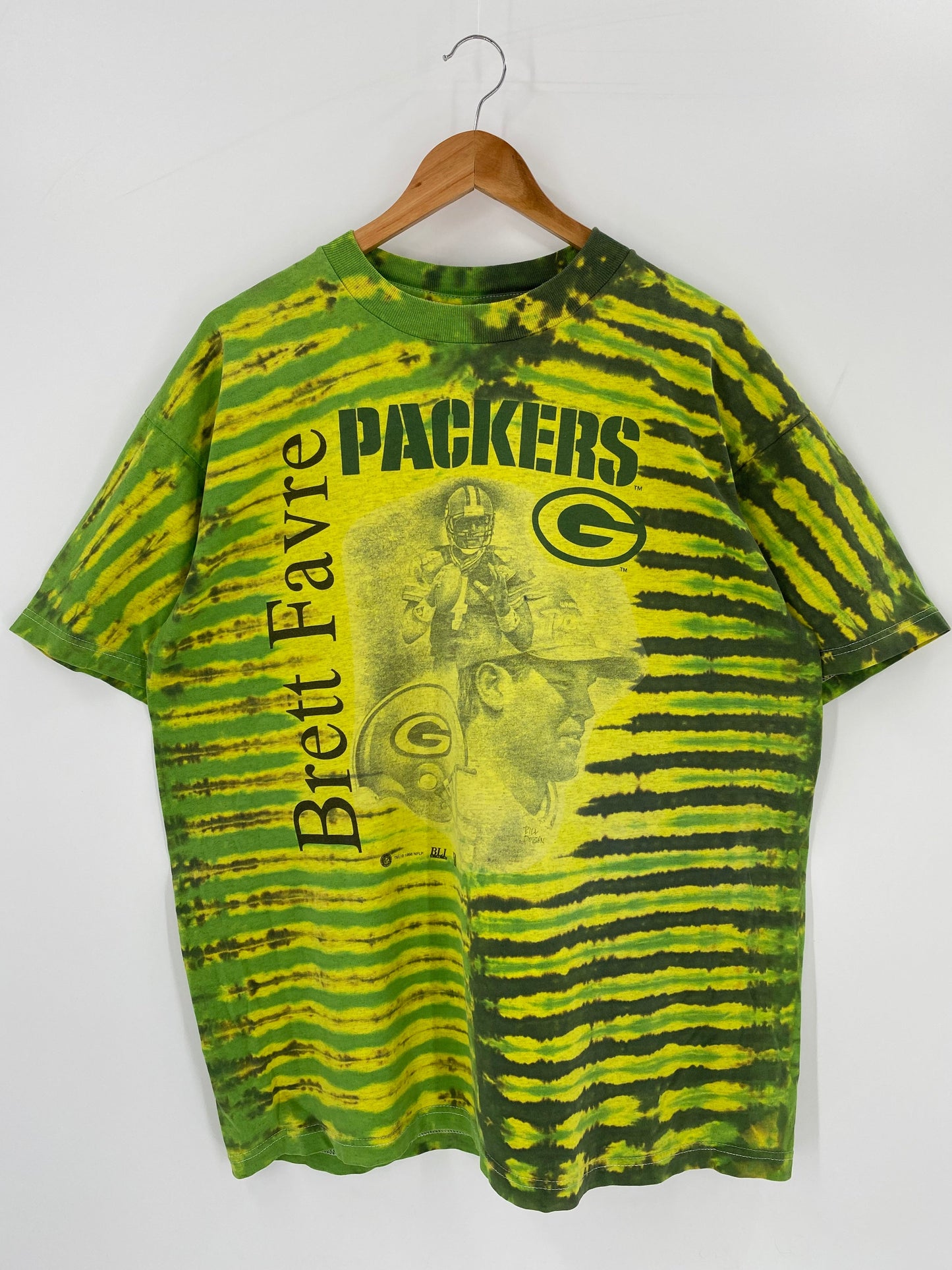 Vintage GREEN BAY PACKERS Brett Favre Size XL NFL T-Shirt / K9686