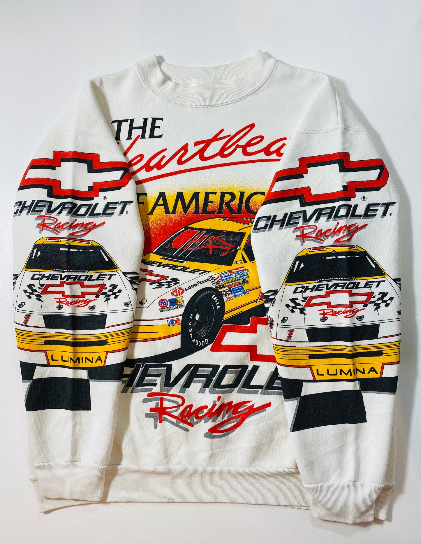 90’s CHEVROLET Made in USA Size L Vintage Racing Sweat-Shirt / 6951