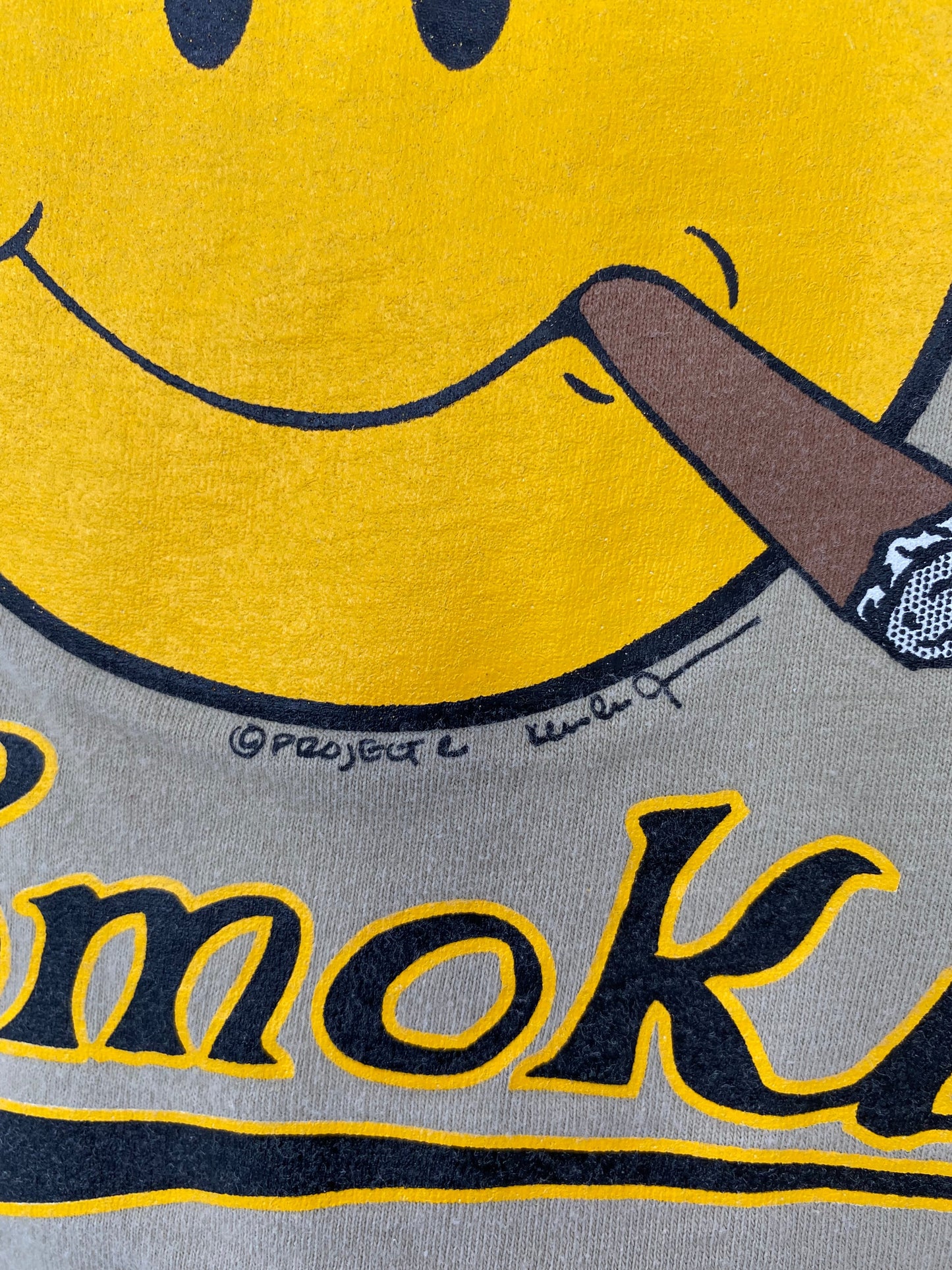 90’s SMOKIN’ Made in USA Size L Vintage T-Shirt / E1288T