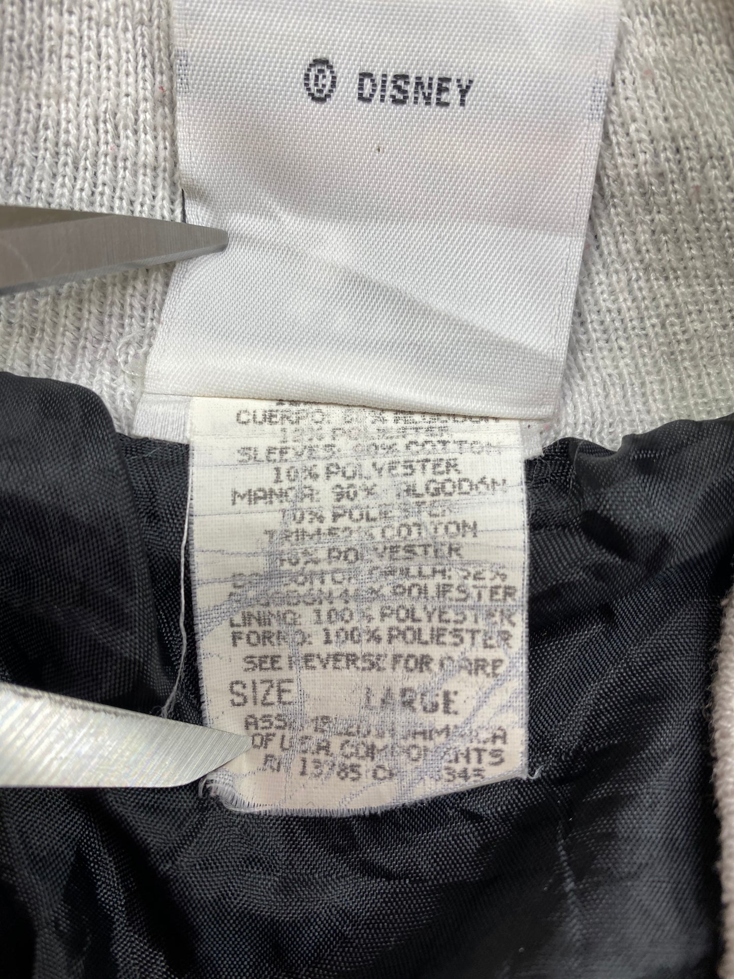 90’s Disney Mickey Size L Vintage Sweat Jacket  / 5448