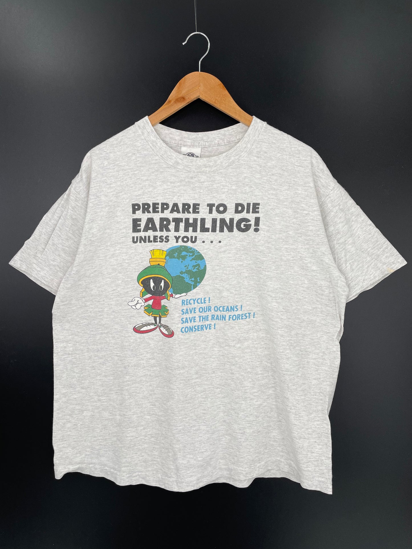 1991 LOONEY TUNES MARVIN Made in USA Size L Vintage T-Shirts / 9917