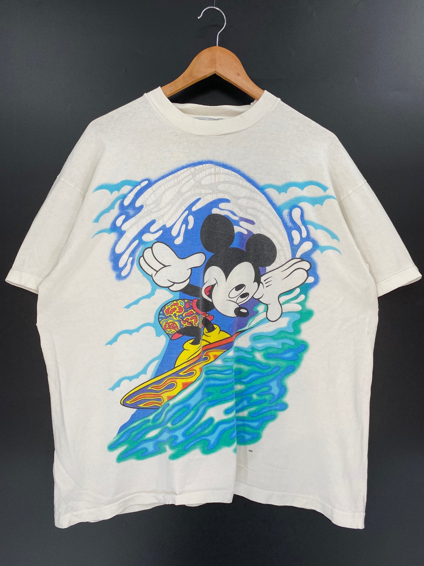 90’s DISNEY MICKEY Size No tag (Approx.XL) Vintage T-Shirt / A1798