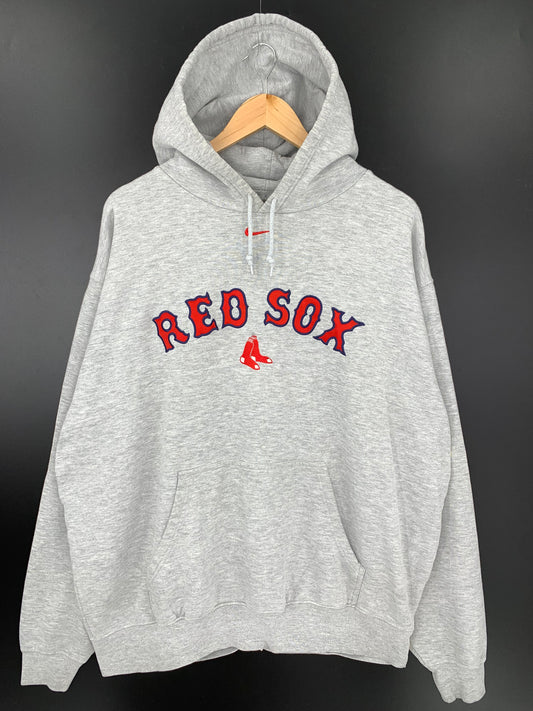 00’ NIKE RED SOX Size XL Vintage MLB Hoodie  Sweat-Shirt / k1658