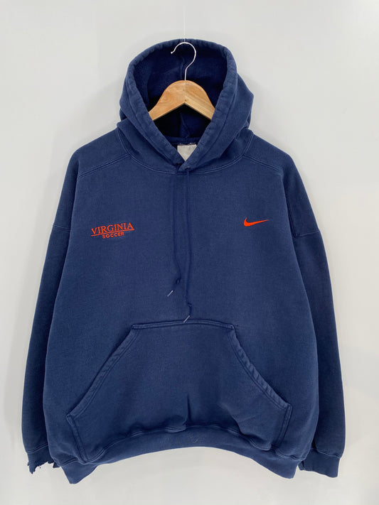 00’ NIKE VIRGINIA SOCCER Size XL Vintage Hoodie Sweat-shirt / 7929