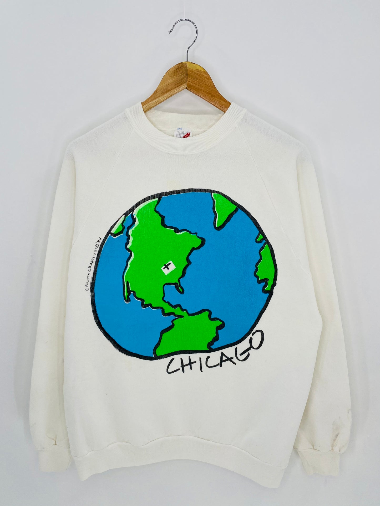 90’s CHICAGO Made in USA Size XL Vintage Sweat-Shirt / 6955