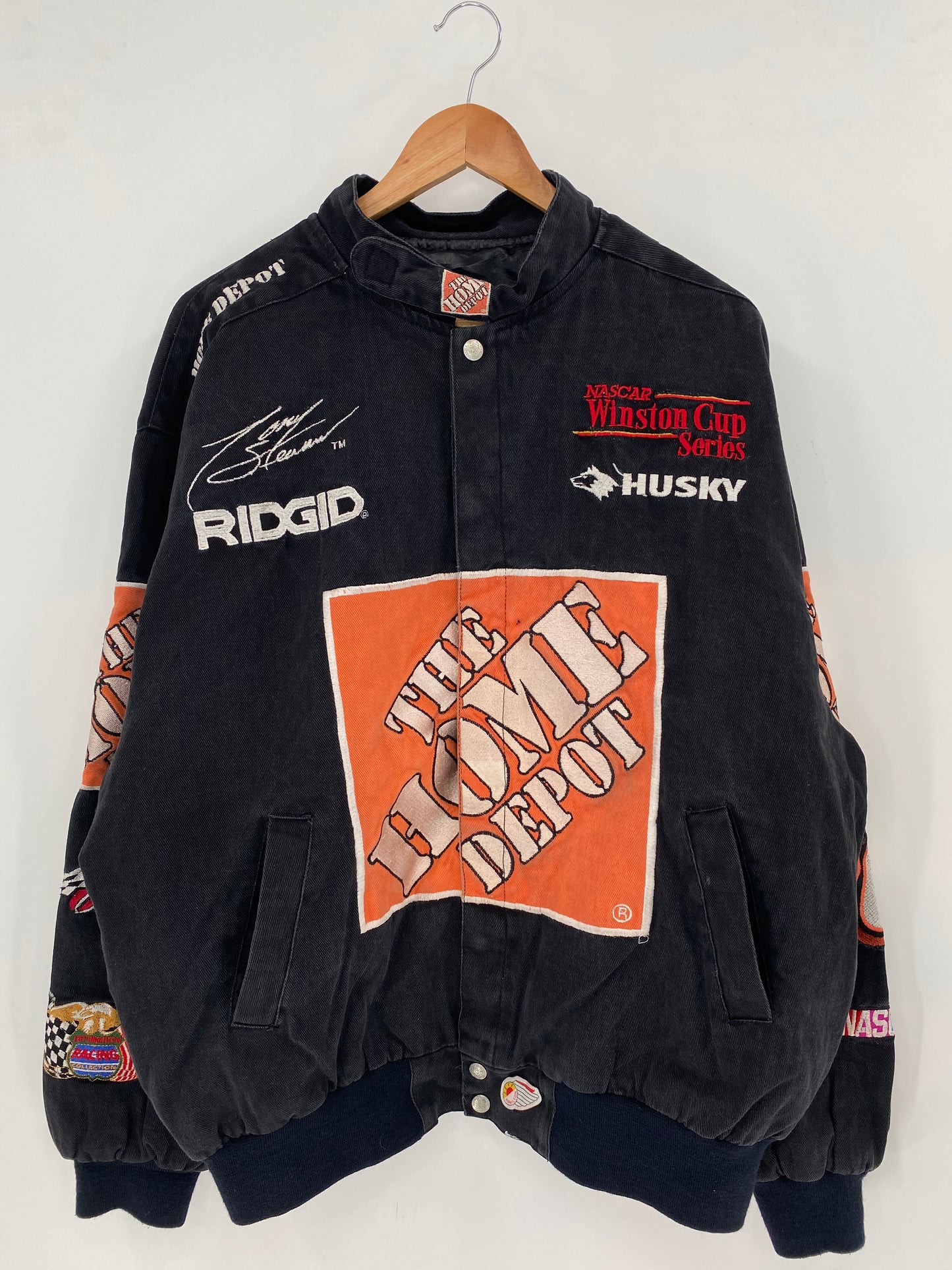 THE HOME DEPOT x JEFF HAMILTON NASCAR RACING Size XL Vintage Racing Jacket / K3164
