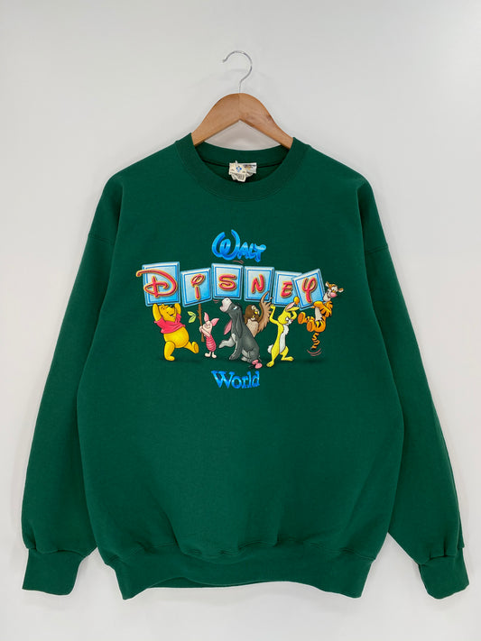 00’ Dead Stock WALT DISNEY WORLD Made in USA Size L Vintage Sweat-shirt / 8791