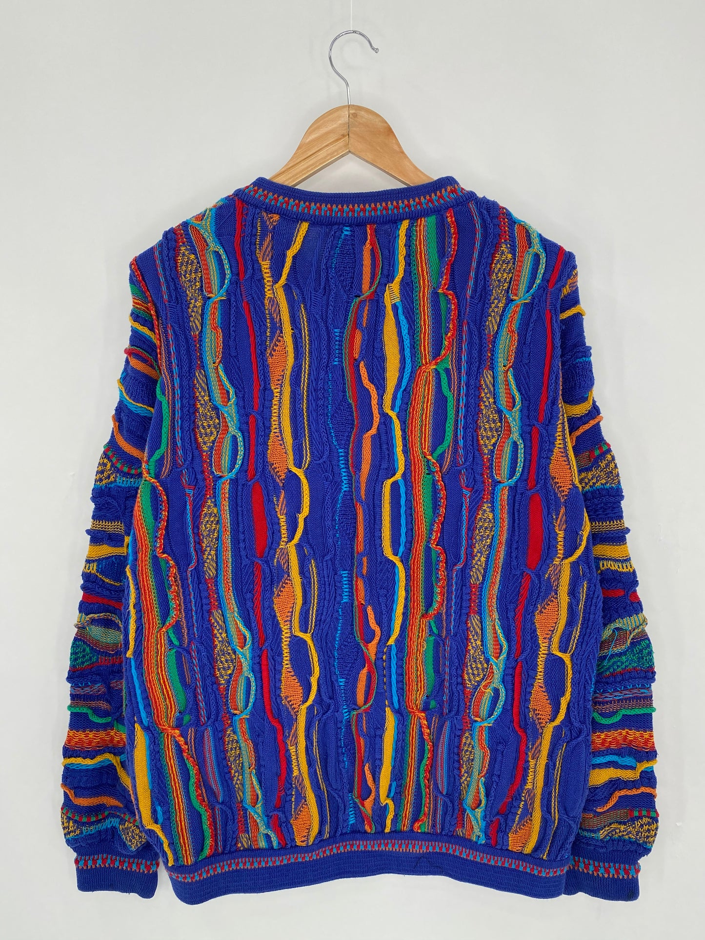 Vintage 3D Coogi-Style Knit Sweater / 6262