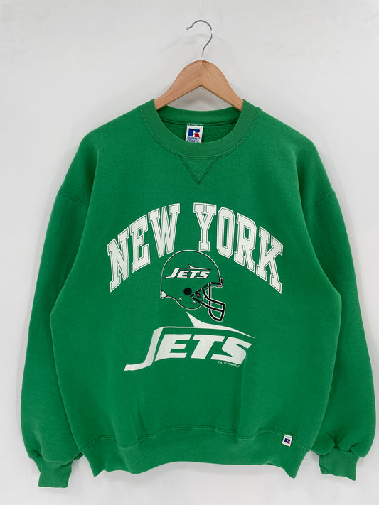 1994 NEW YORK JETS Made in USA Size XL Vintage NFL Sweat-Shirts / K2531