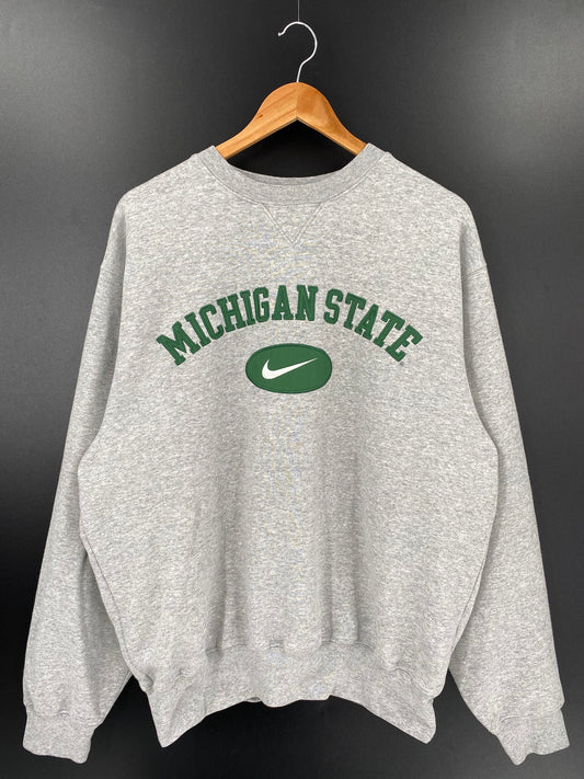 00’ NIKE MICHIGAN STATE Size M Vintage Sweat-shirt / k1916
