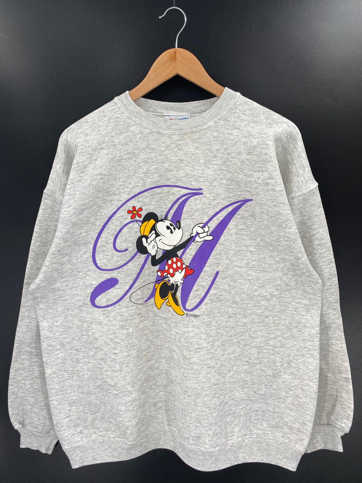 .90's DISNEY MINNIE Made in USA Size XL Vintage Sweat-shirt / A6249