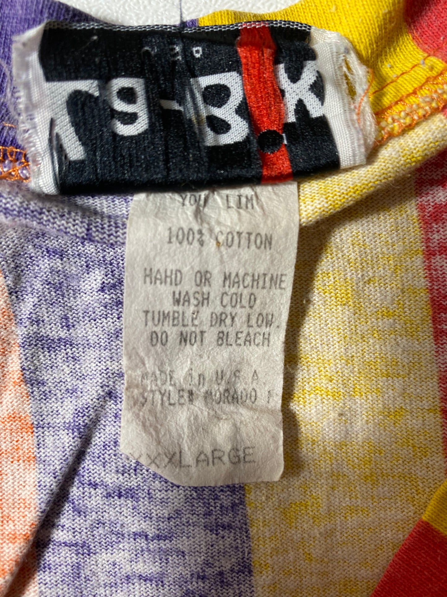 90’s RAINBOW STRIPE MADE IN UAS Size XXXL T-Shirts / K3510