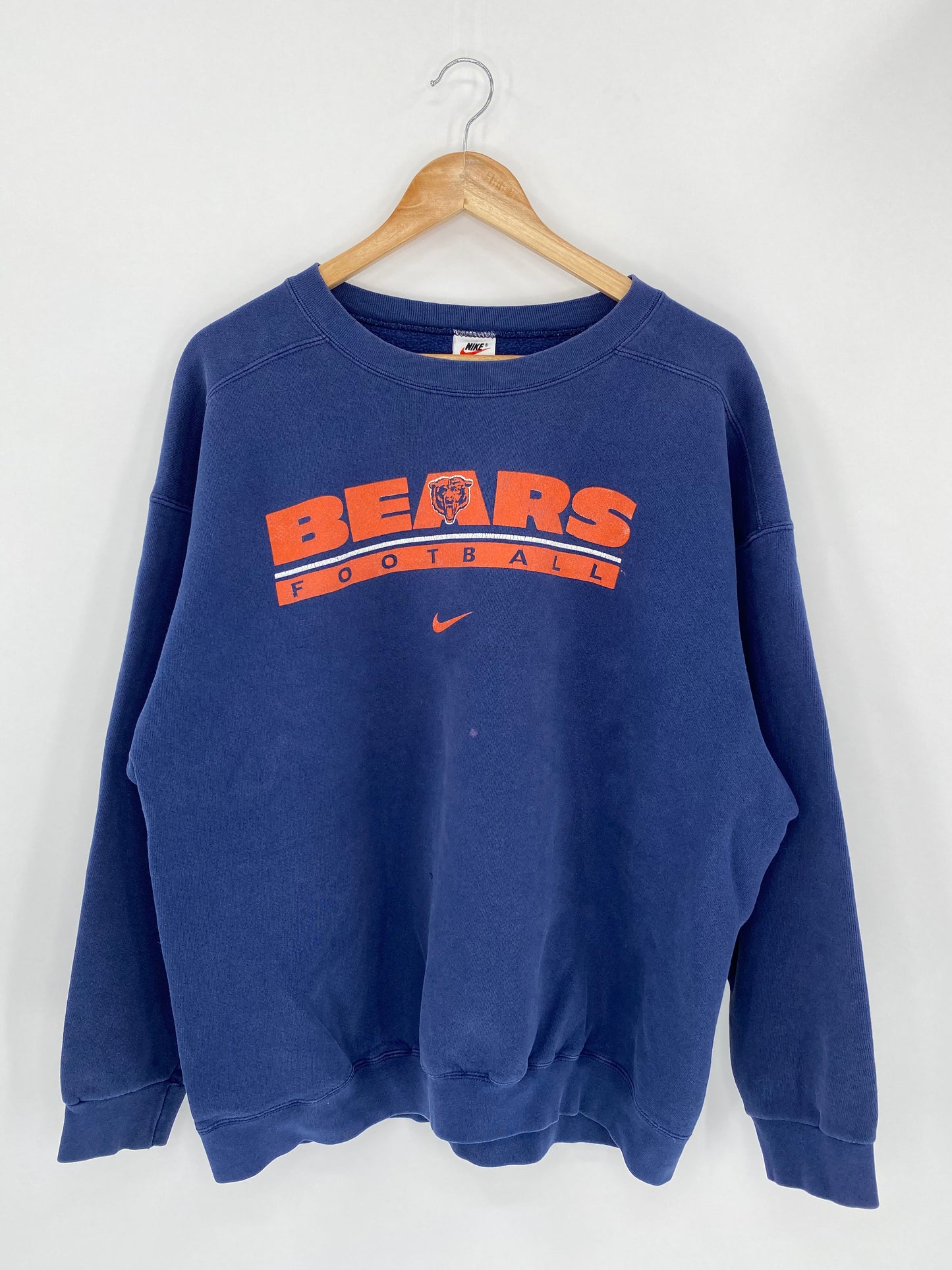 90’s NIKE x BEARS Made in USA Size L Vintage NFL Hoodie Sweat-Shirt / 5361