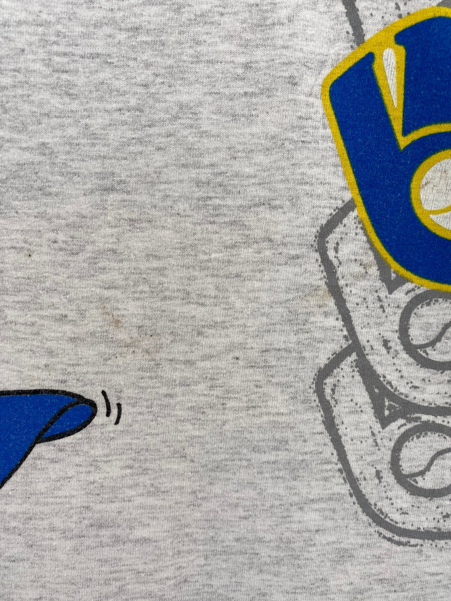 1991 LOONEY TUNES TAZ x MLB Made in USA Size XL Vintage T-shirt  / 8319