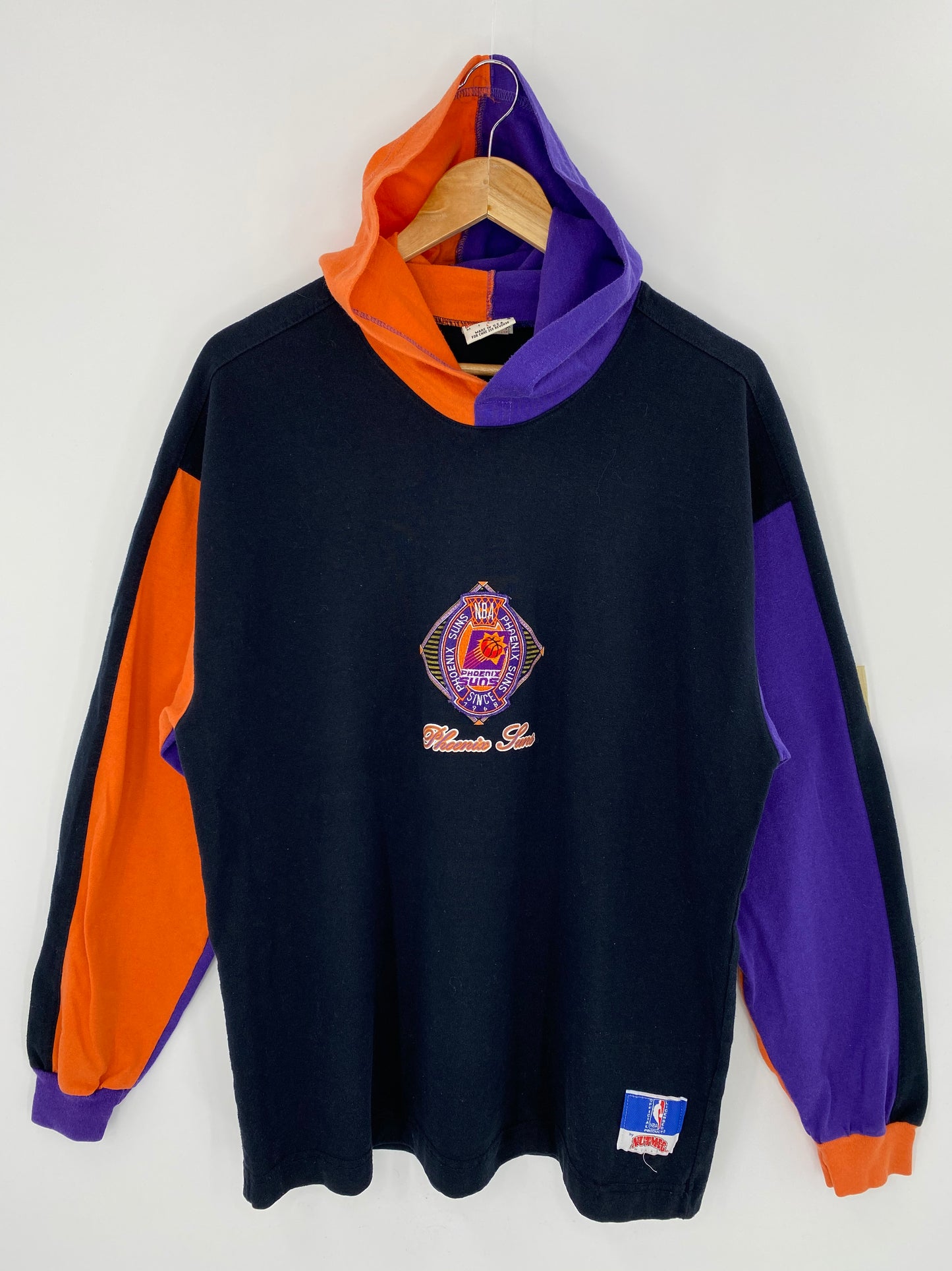 90’s PHOENIX SUNS Made in USA Size L Vintage NBA Hoodie Long Sleeve Shirt  / 7392