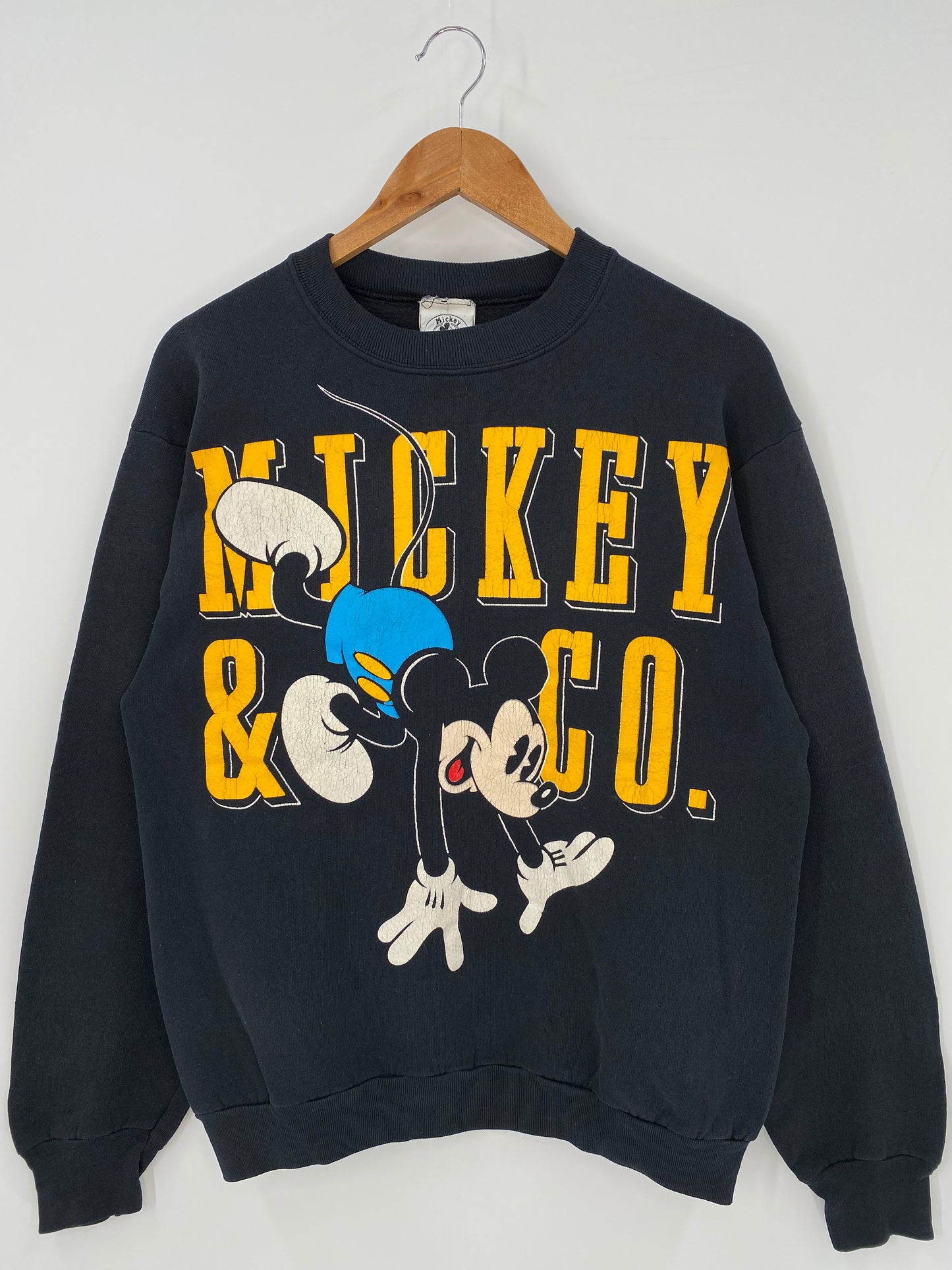 90's DISNEY MICKEY Size No Tag (Approx.L) Vintage Sweat-shirt / K3792