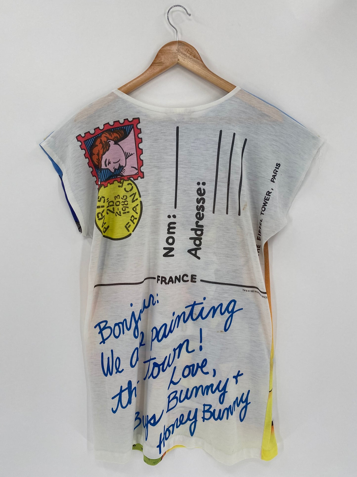 1985 WARNER BROS Size Approx.XXL Vintage T-Shirt / 5384