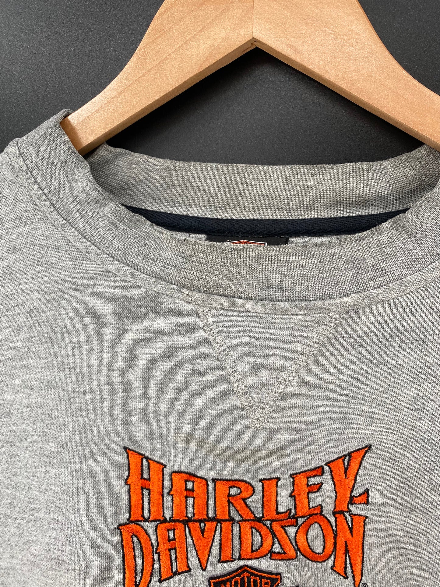 Vintage HARLEY DAVIDSON Size No tag (Approx.L) Sweat-Shirt / K4008