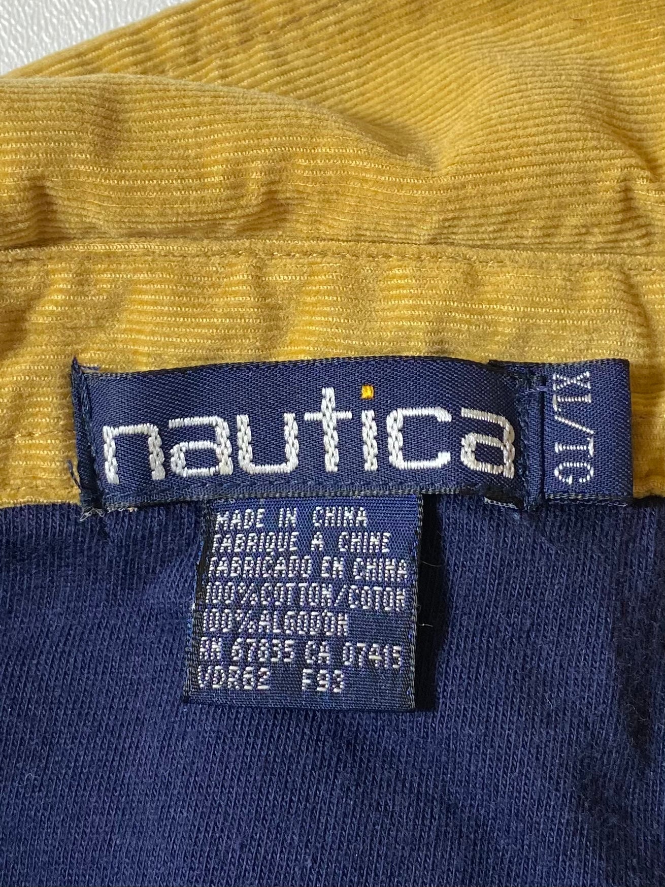 Nautica Size XL Vintage Polo Long Sleeve Shirt / 9112