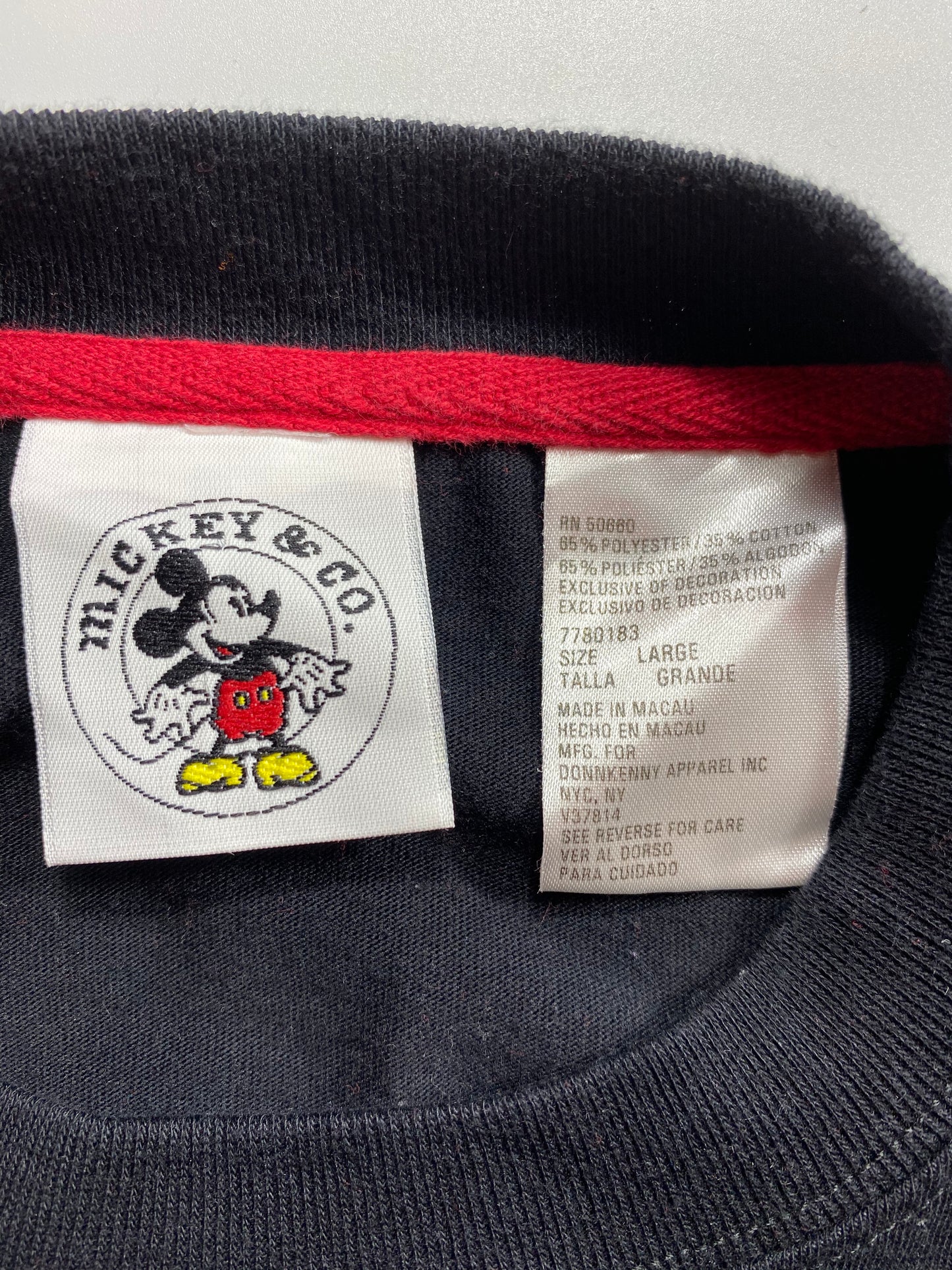 90’s Disney Mickey Size L Vintage Long Sleeve T-Shirt / 7289