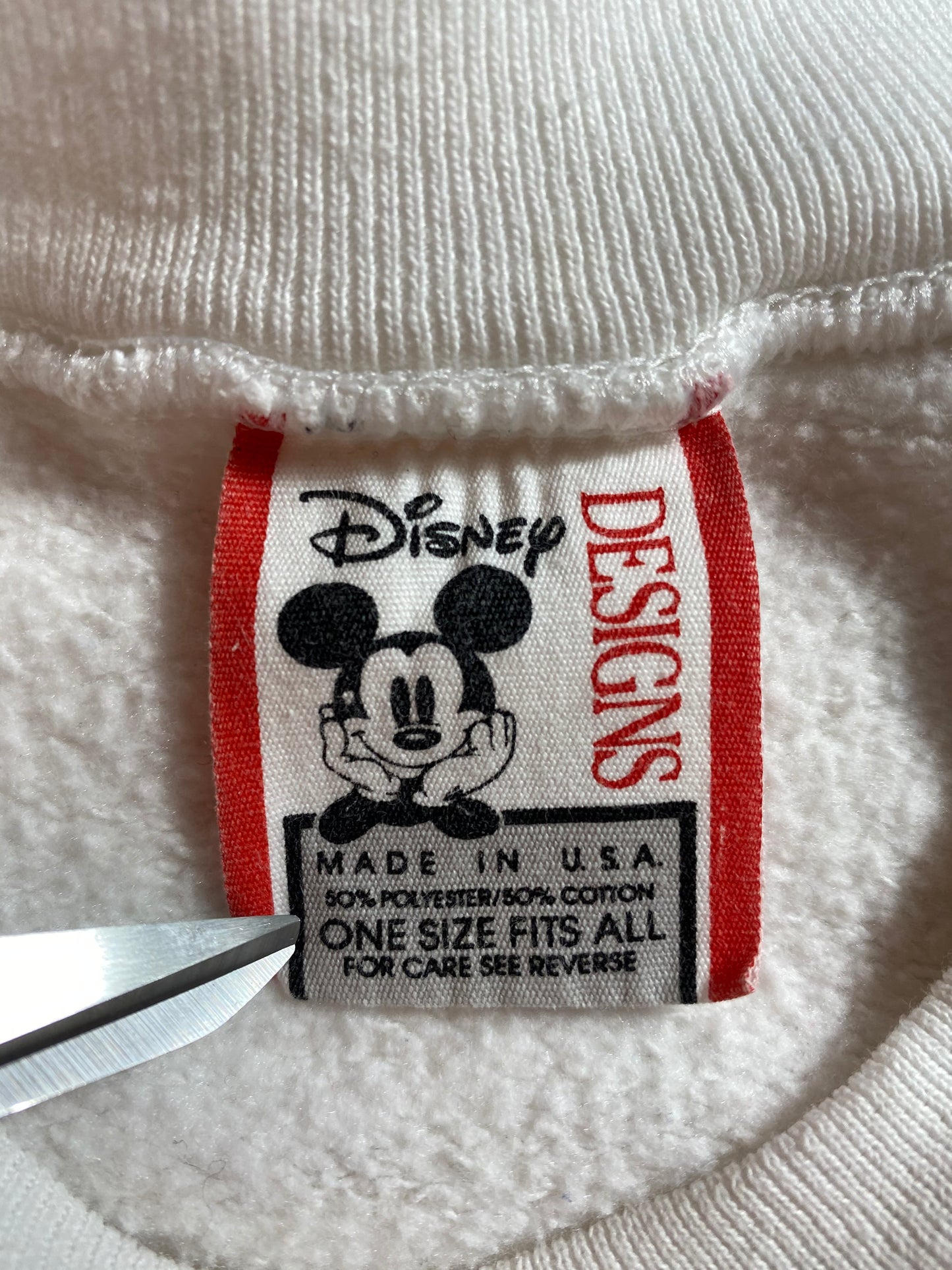 90’s DISNEY CHRISTMAS Made in USA Size One Size Approx. XL Vintage Sweat-shirt / 8255