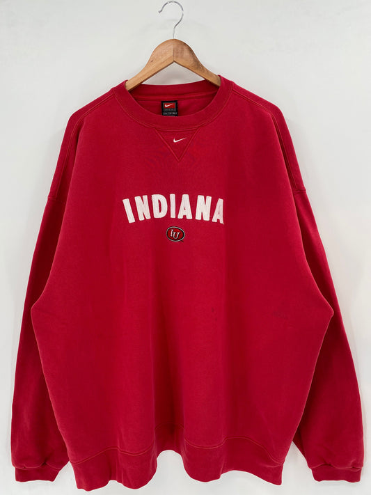 00's NIKE INDIANA UNIVERSITY Size XXL Vintage College Sweat-Shirt / A5524