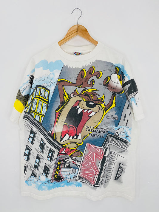 90’s TAZ WARNER BROS. LOONEY TUNES Made in USA Size XL Vintage T-shirts / 6274