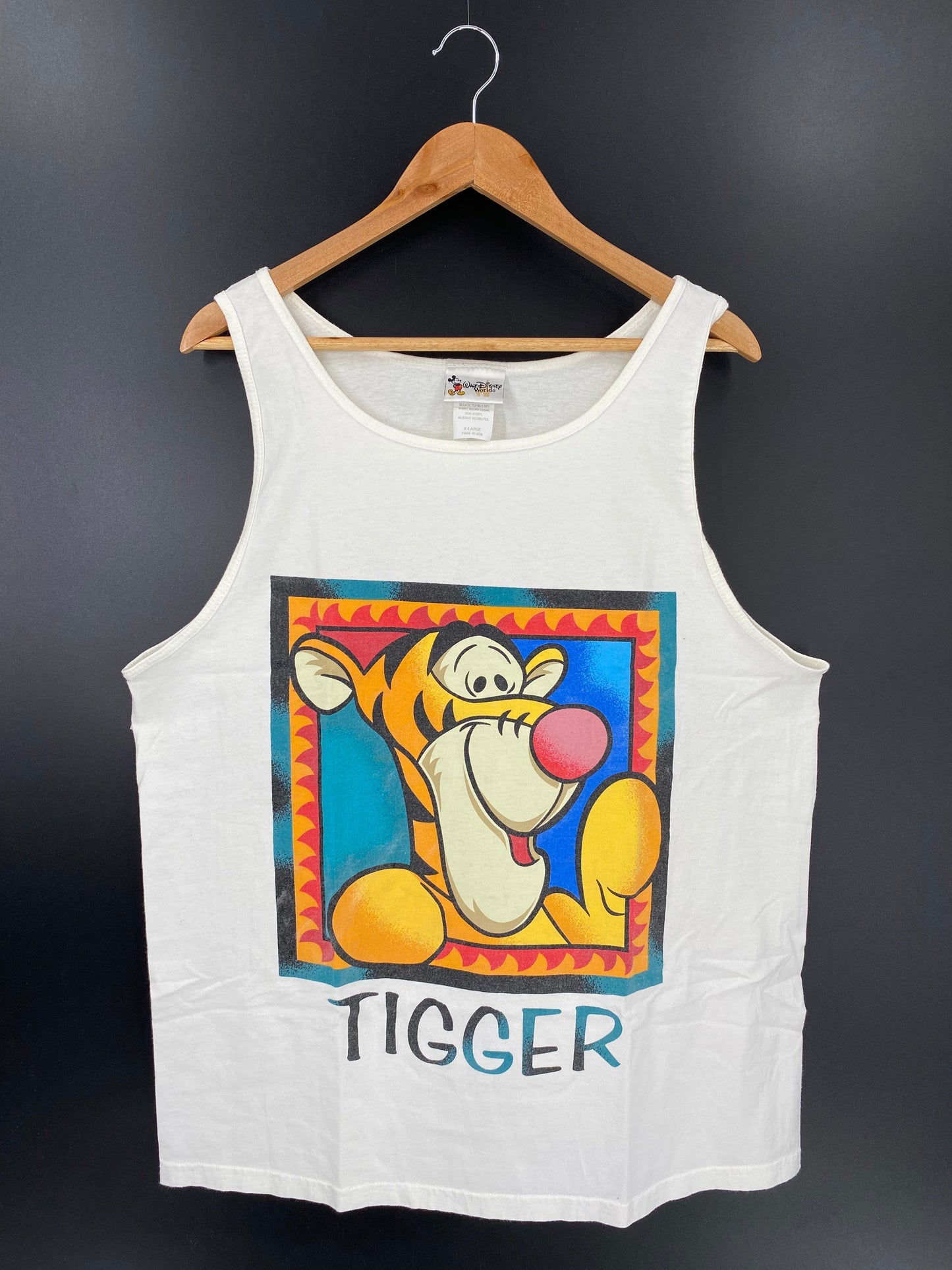 .90’s DISNEY TIGGER Made in USA Size XL Vintage Tank-Top / E5717T