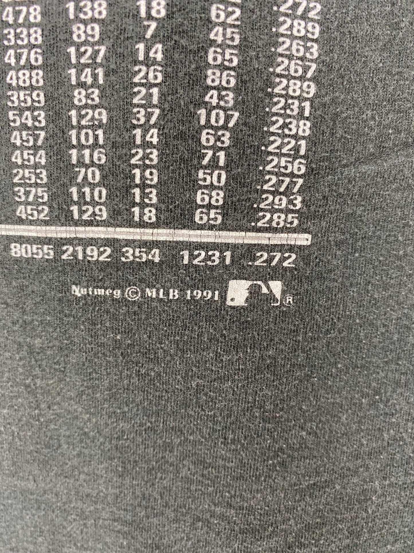 1991 CARLTON FISK WHITE SOX Made in USA Size XL Vintage MLB T-shirt / 8299
