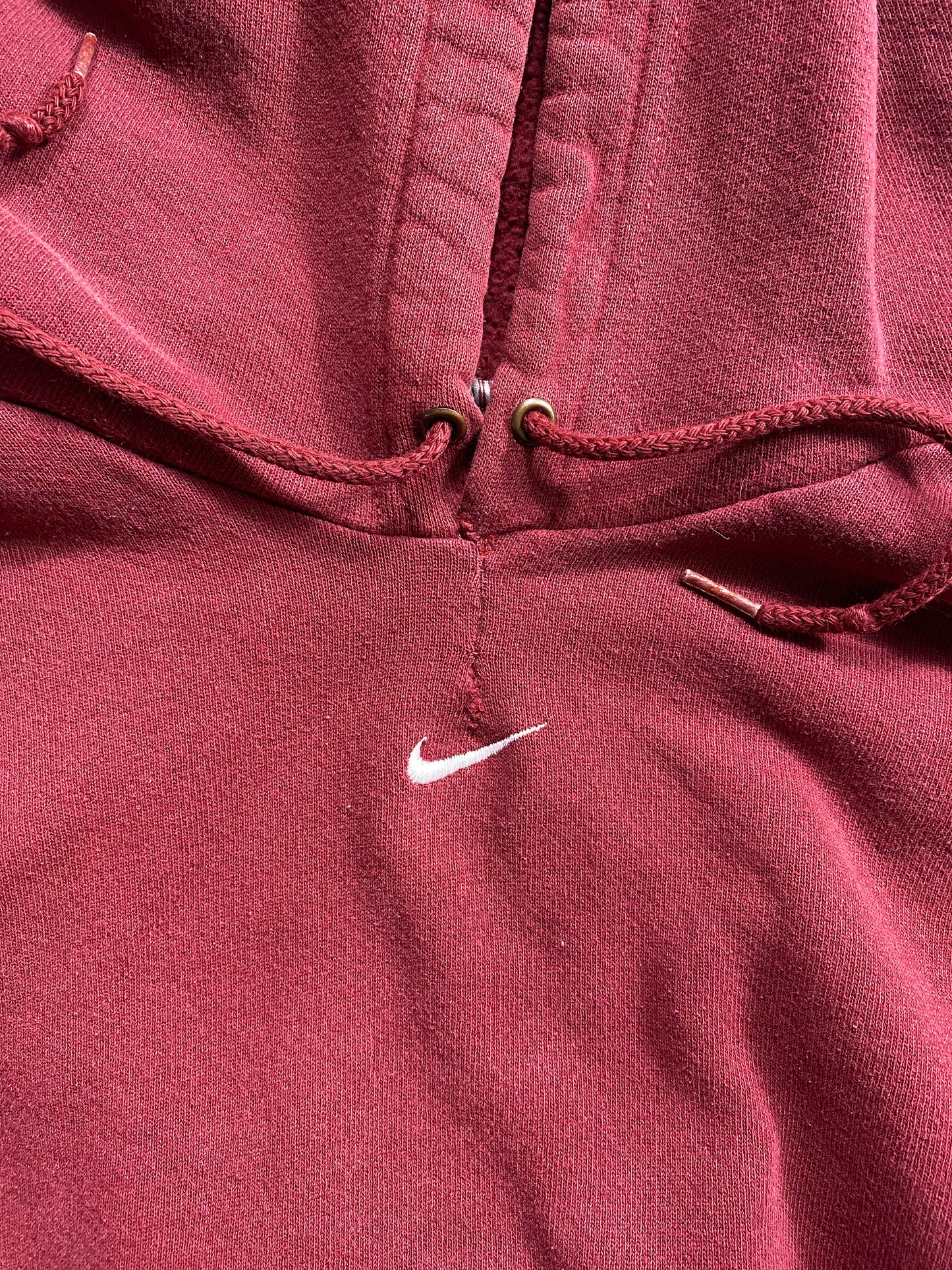 90’s NIKE Center Swoosh Damaged Size XXL Vintage Hoodie Sweat-shirt / 7055