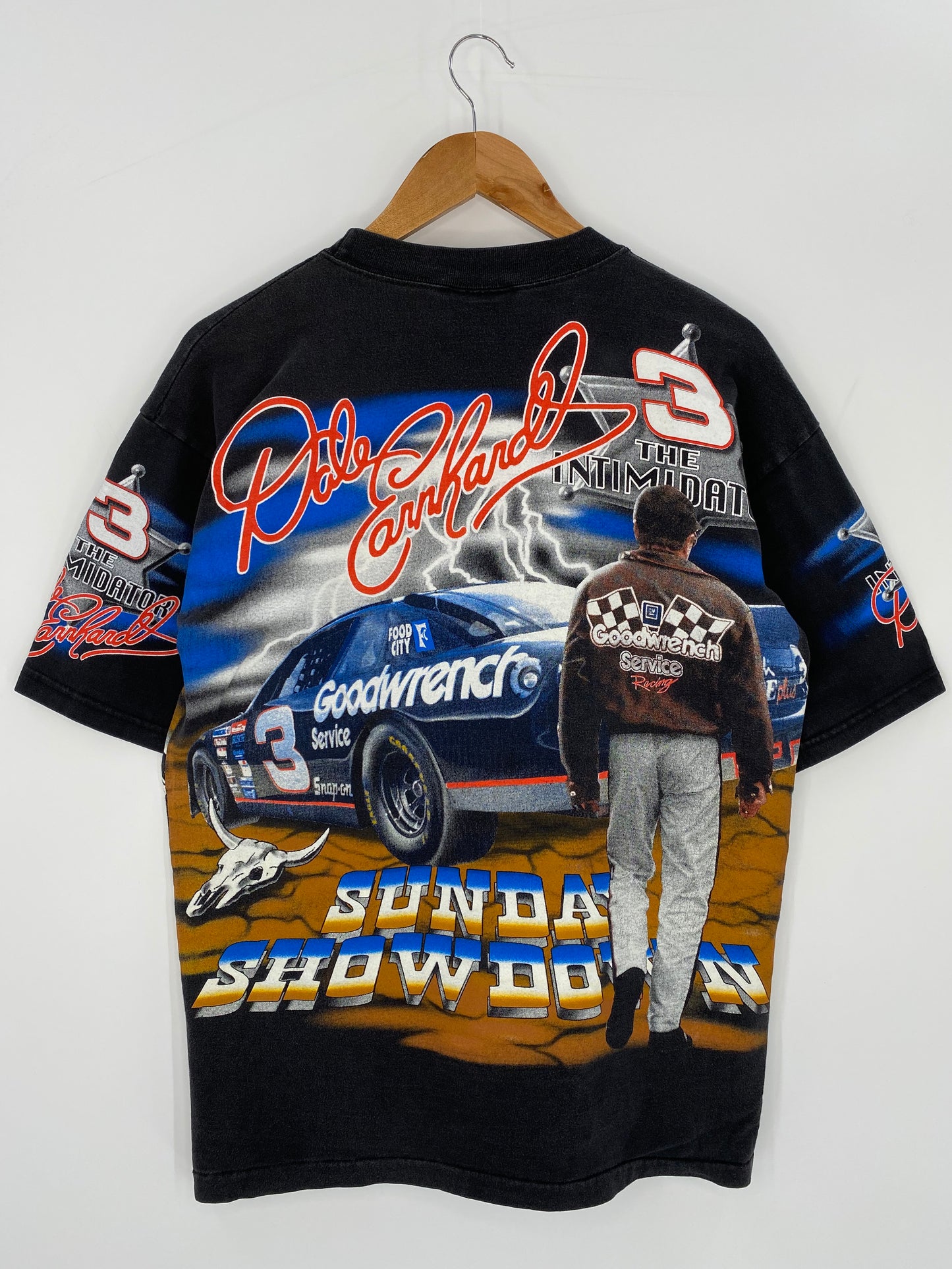 00’ 700 CHARGING HORSES Made in USA Size M Vintage Racing T-shirt / 9400