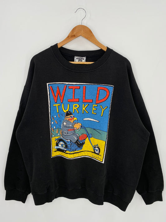 90’s WILD TURKEY Made in USA Size XL Vintage Sweat-Shirts / K806