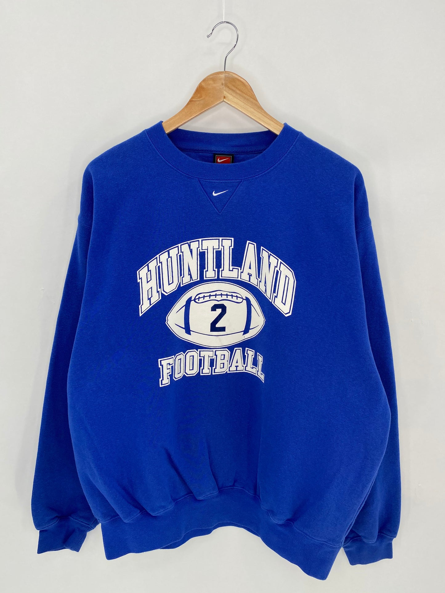 90’s NIKE HUNTLAND FOOTBALL Size L Vintage Sweat-shirt / 6813