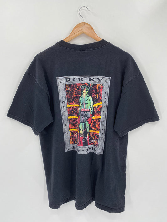 90’s PLANET HOLLYWOOD ROCKY Made in USA Size XL Vintage T-Shirt / 5379