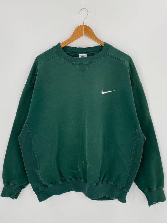 90’s NIKE Mini Swoosh Size L Vintage Sweat-shirt / 8861