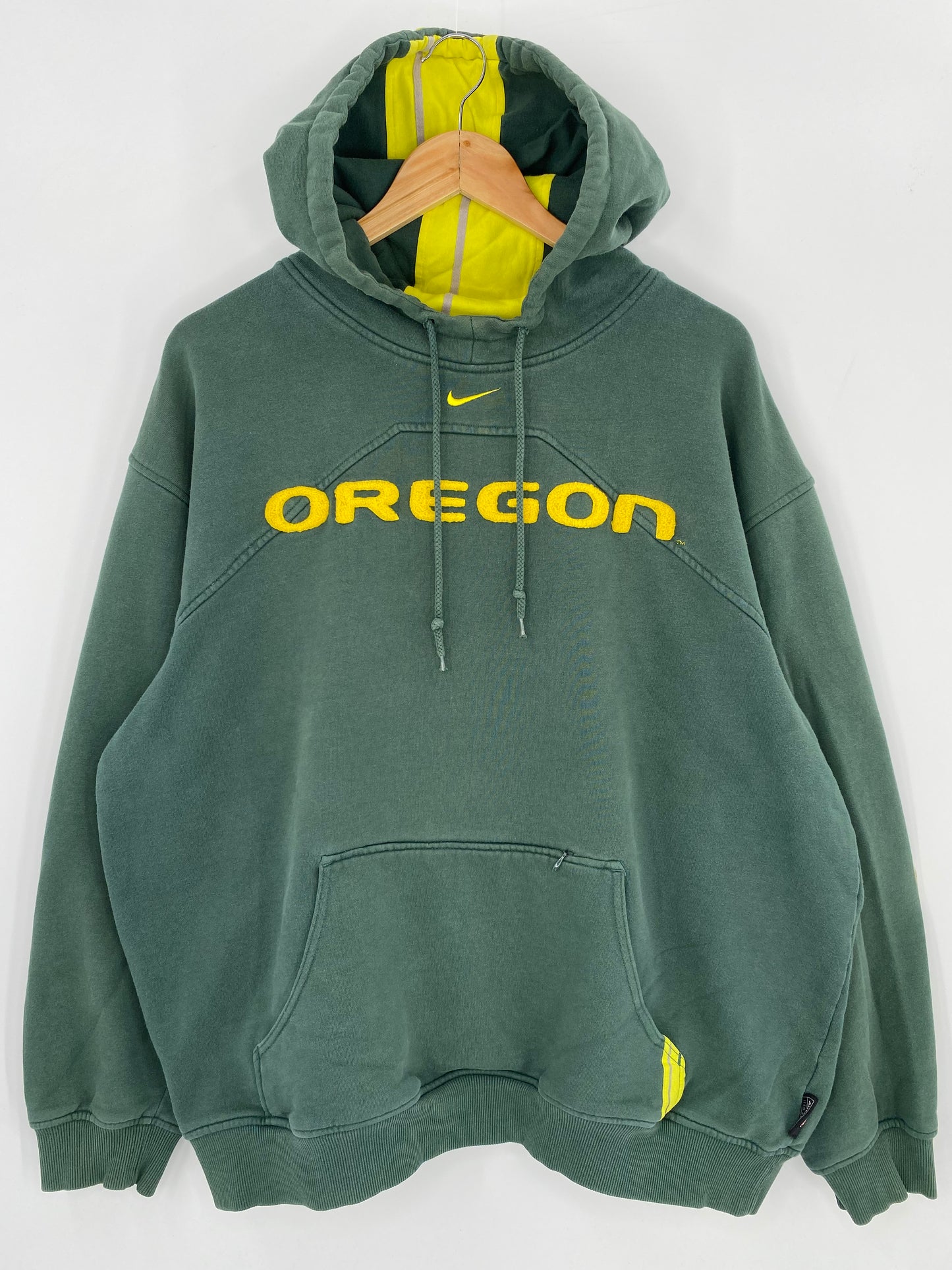 00’ NIKE OREGON Size L Vintage Hoodie Sweat-shirt / 9723