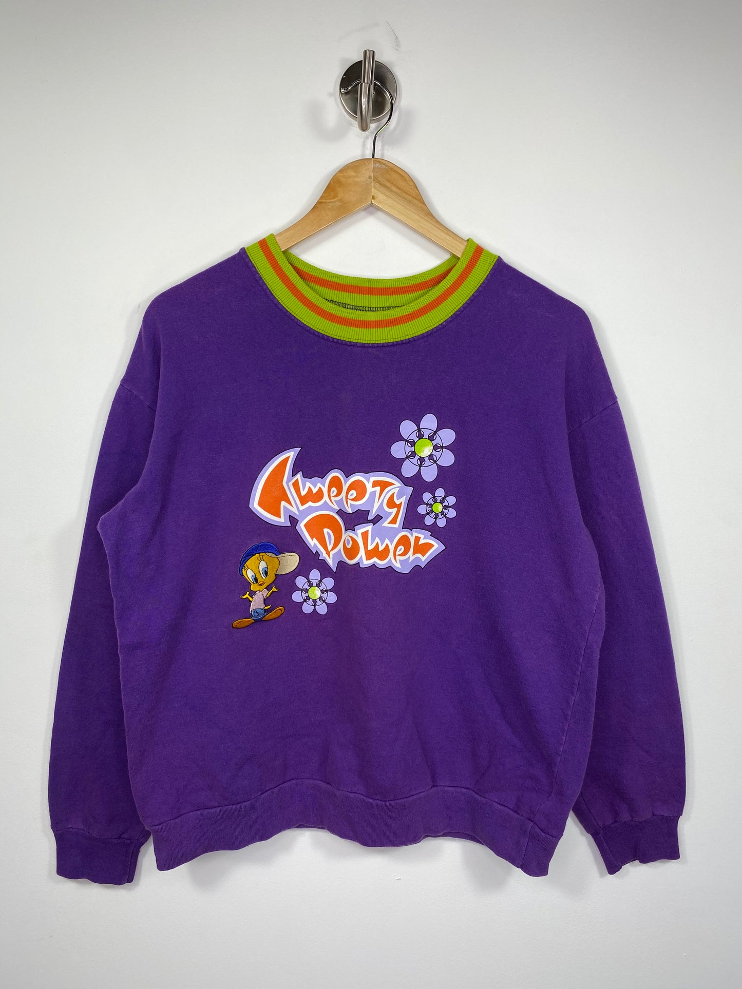 90’s Looney Tunes Tweety Made in USA Size Boys L Vintage Sweat-Shirt / 5300