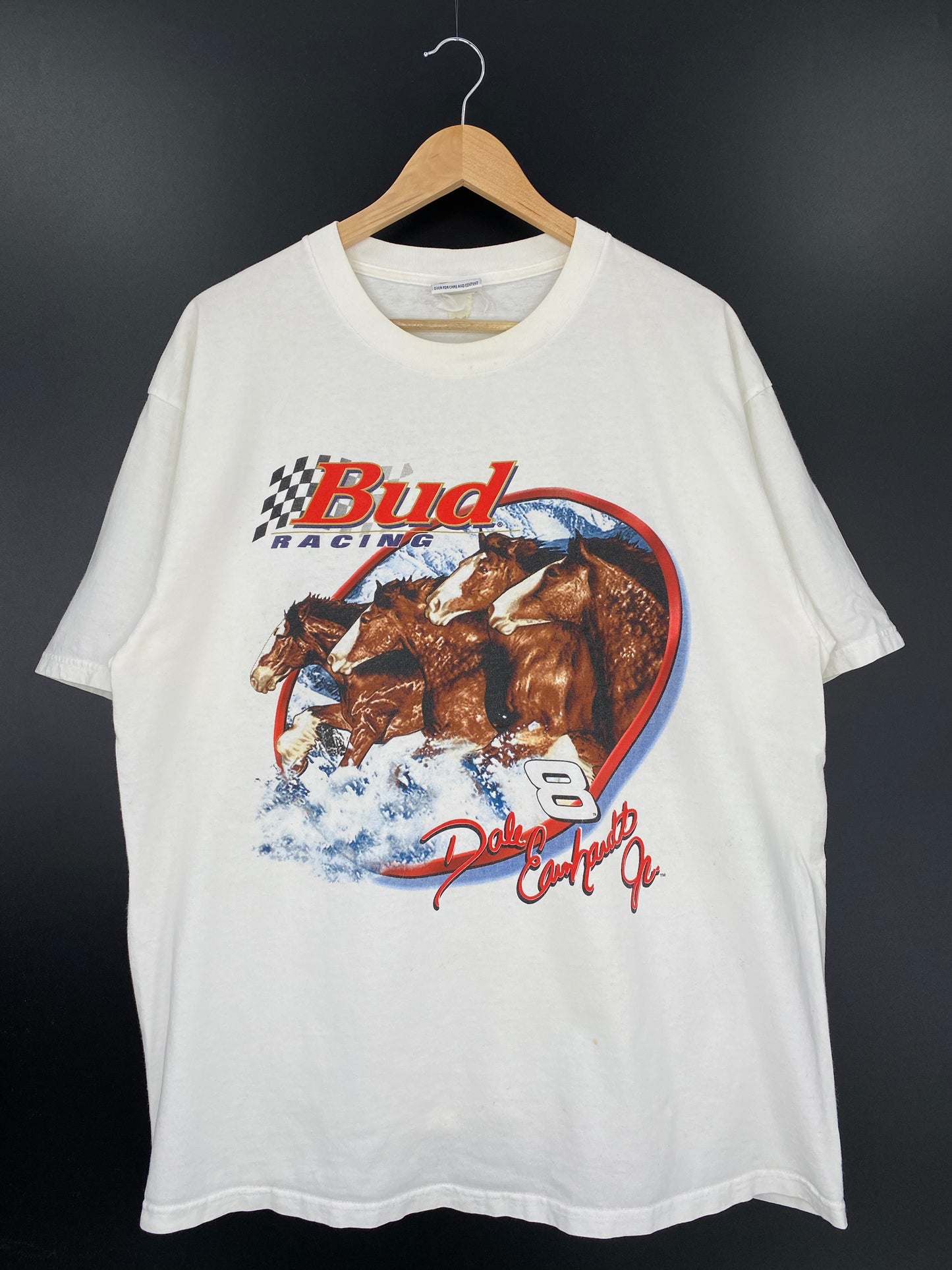 2000 DALE EARNHARDT BUD RACING Approx Size L Vintage Long Sleeve Racing T-Shirt / K1579