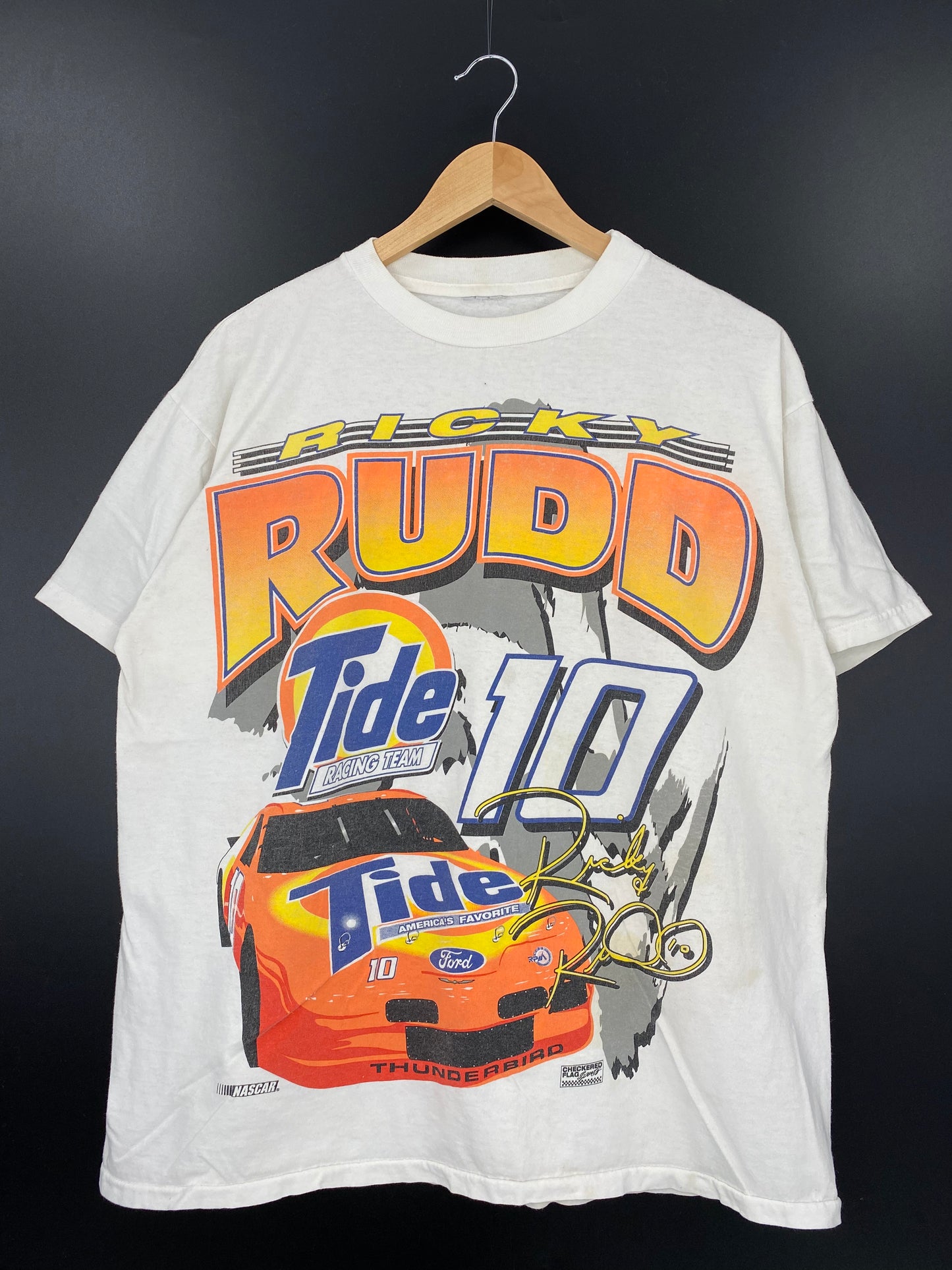 Vintage RICKY RUDD No Tag Approx Size L Racing T-Shirt / K1578