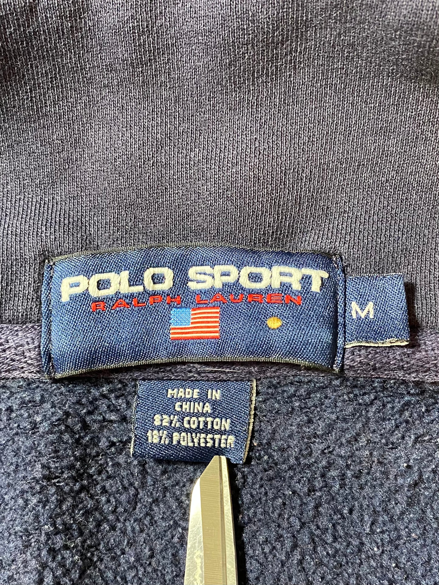 90’s RALPH LAUREN POLO SPORT Size M Vintage Half-zip Sweat-shirt / 9023